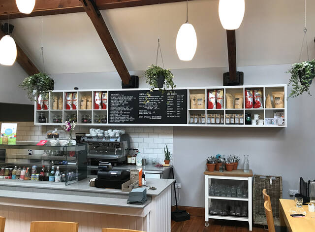 The café counter