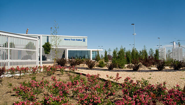 Newry Railway Station, landscaping by Cameron Landscapes