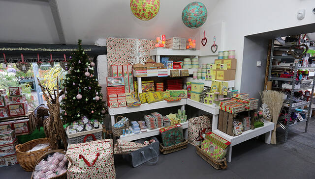 Christmas giftware display